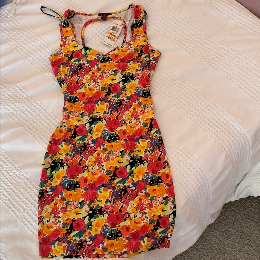 NWT Bright Floral Bodycon Dress